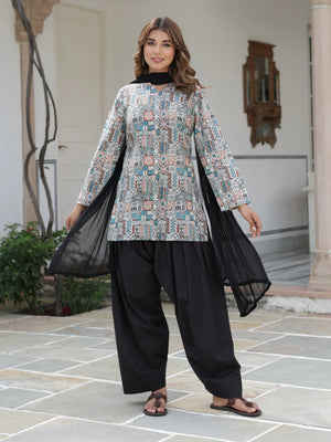 Maira Multicolour Cotton Farshi Salwar Suit Set