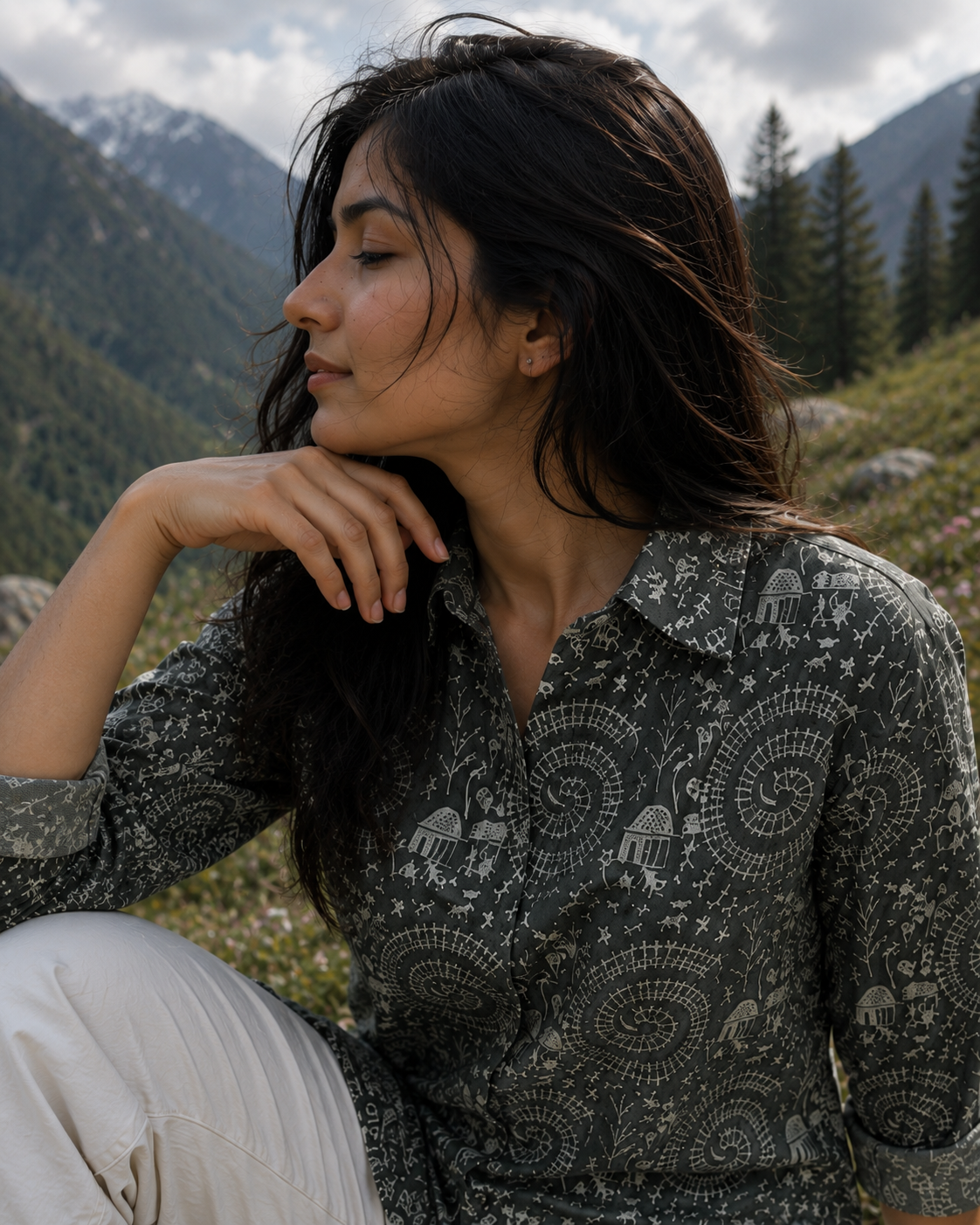 Mahi Cotton Printed Shirt — Relaxed Fit Full Sleeve Shirt