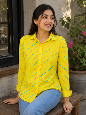 Ishani Cotton Striped Shirt — Relaxed Fit Full Sleeve Shirt