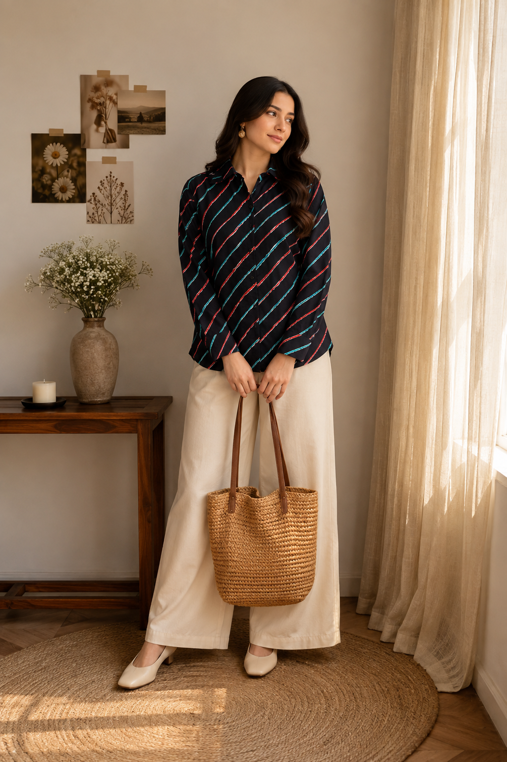 Avni Cotton Striped Shirt — Relaxed Fit Full Sleeve Shirt