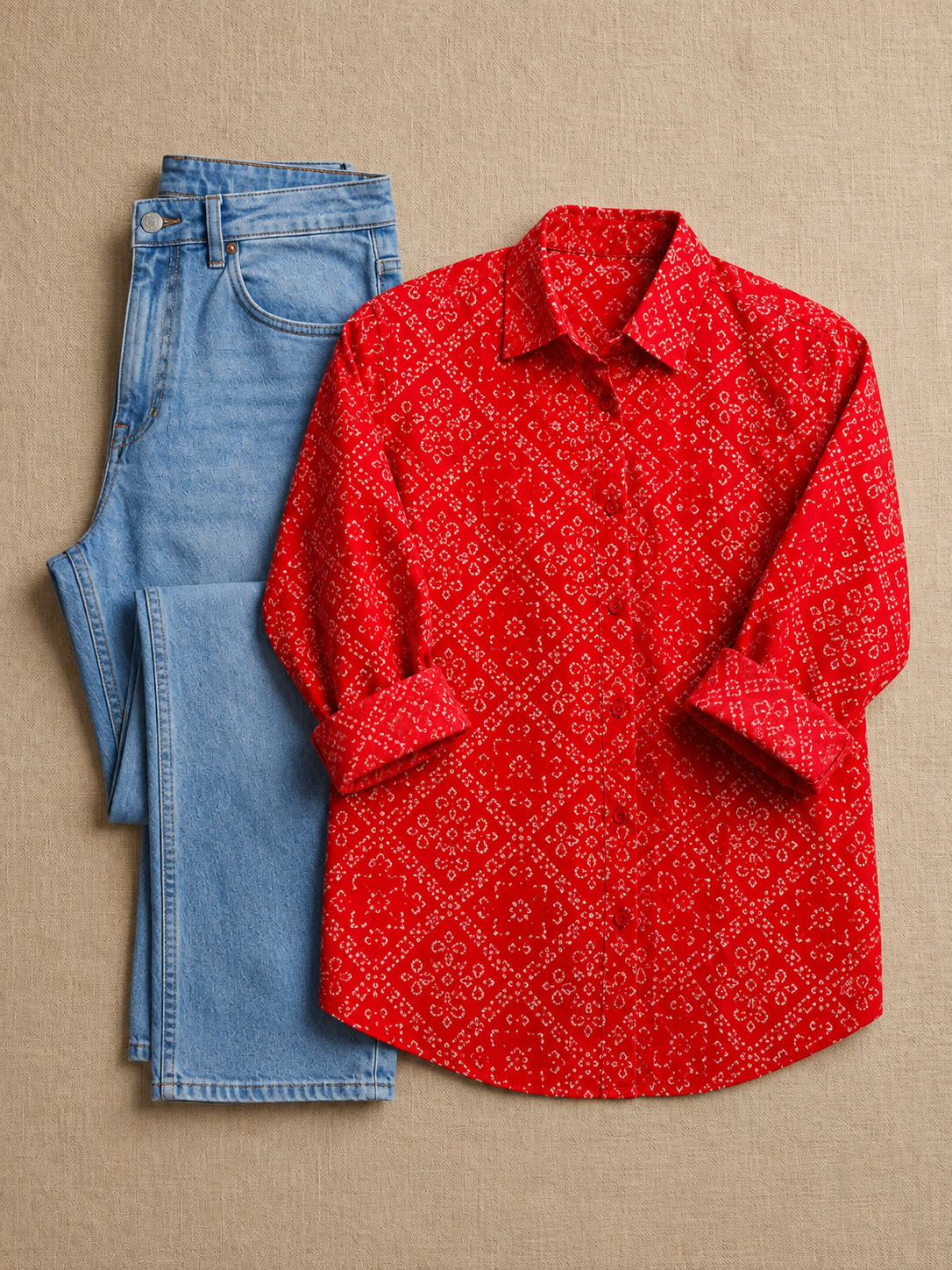 Diya Cotton Printed Shirt — Relaxed Fit Full Sleeve Shirt