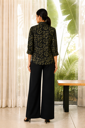 Vedika Cotton Printed Shirt — Relaxed Fit Full Sleeve Shirt