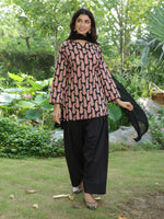 Ayla Black Paisley Cotton Farshi Salwar Suit Set