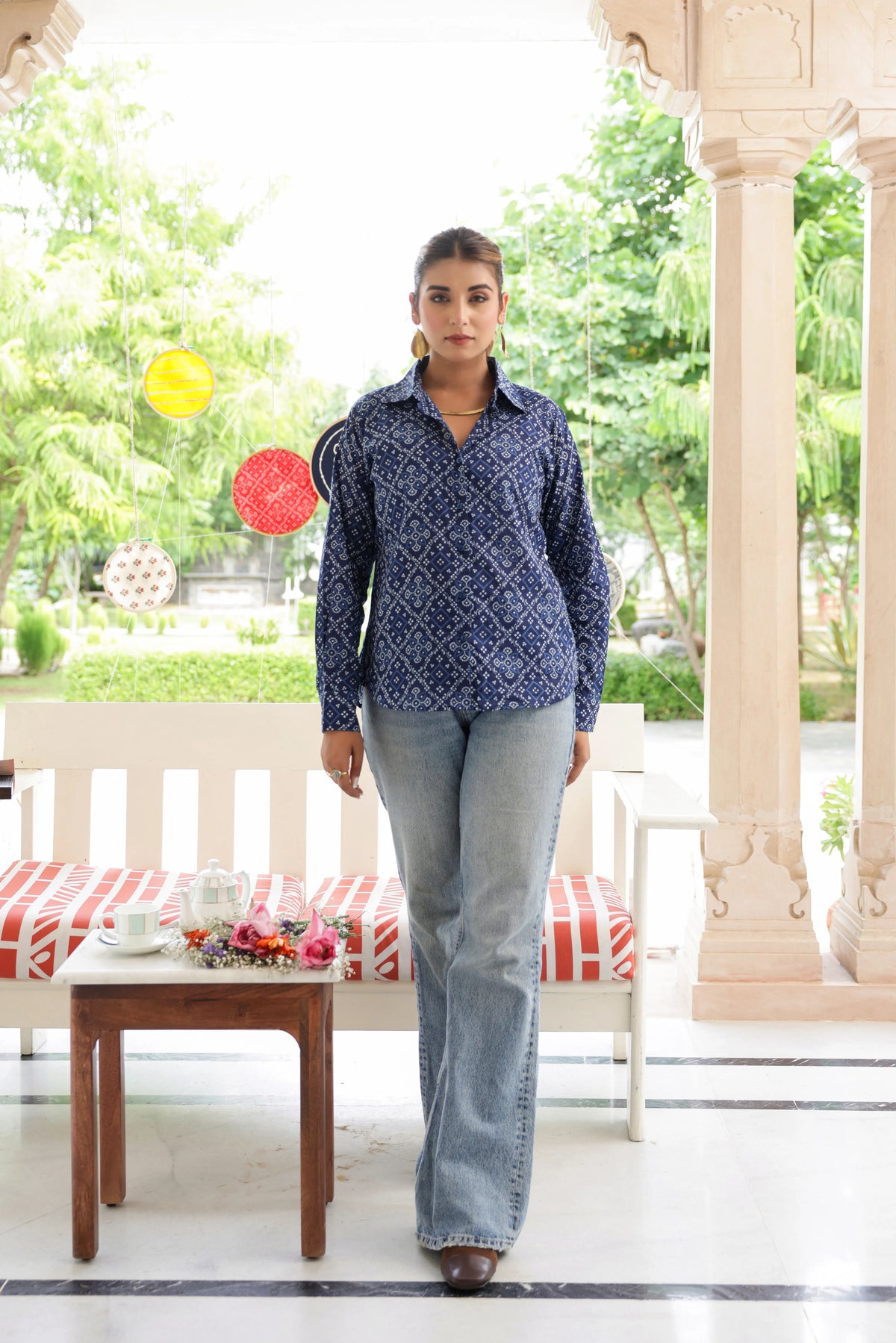 Aditi Cotton Printed Shirt — Relaxed Fit Full Sleeve Shirt
