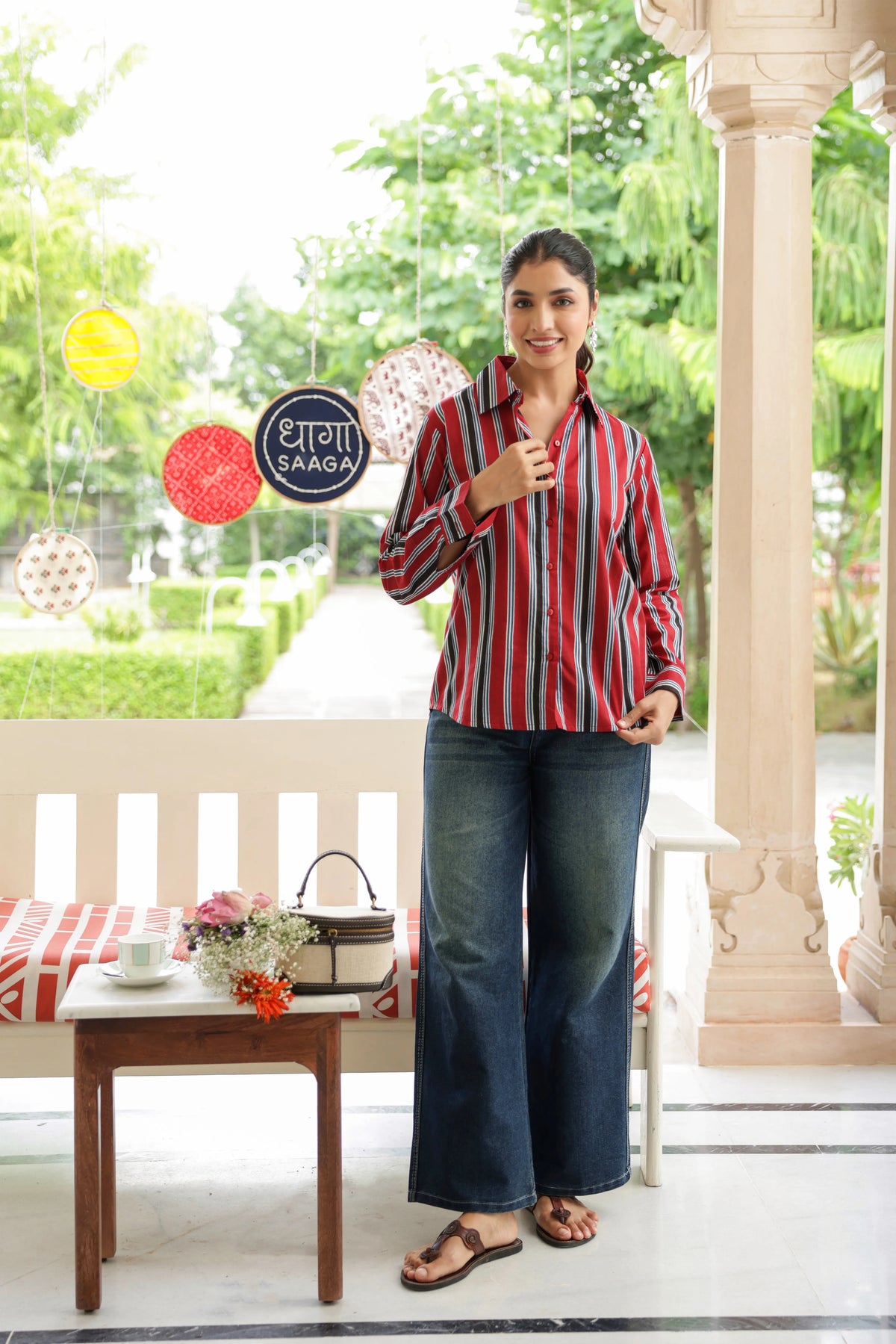 Roshni Cotton Striped Shirt — Relaxed Fit Full Sleeve Shirt