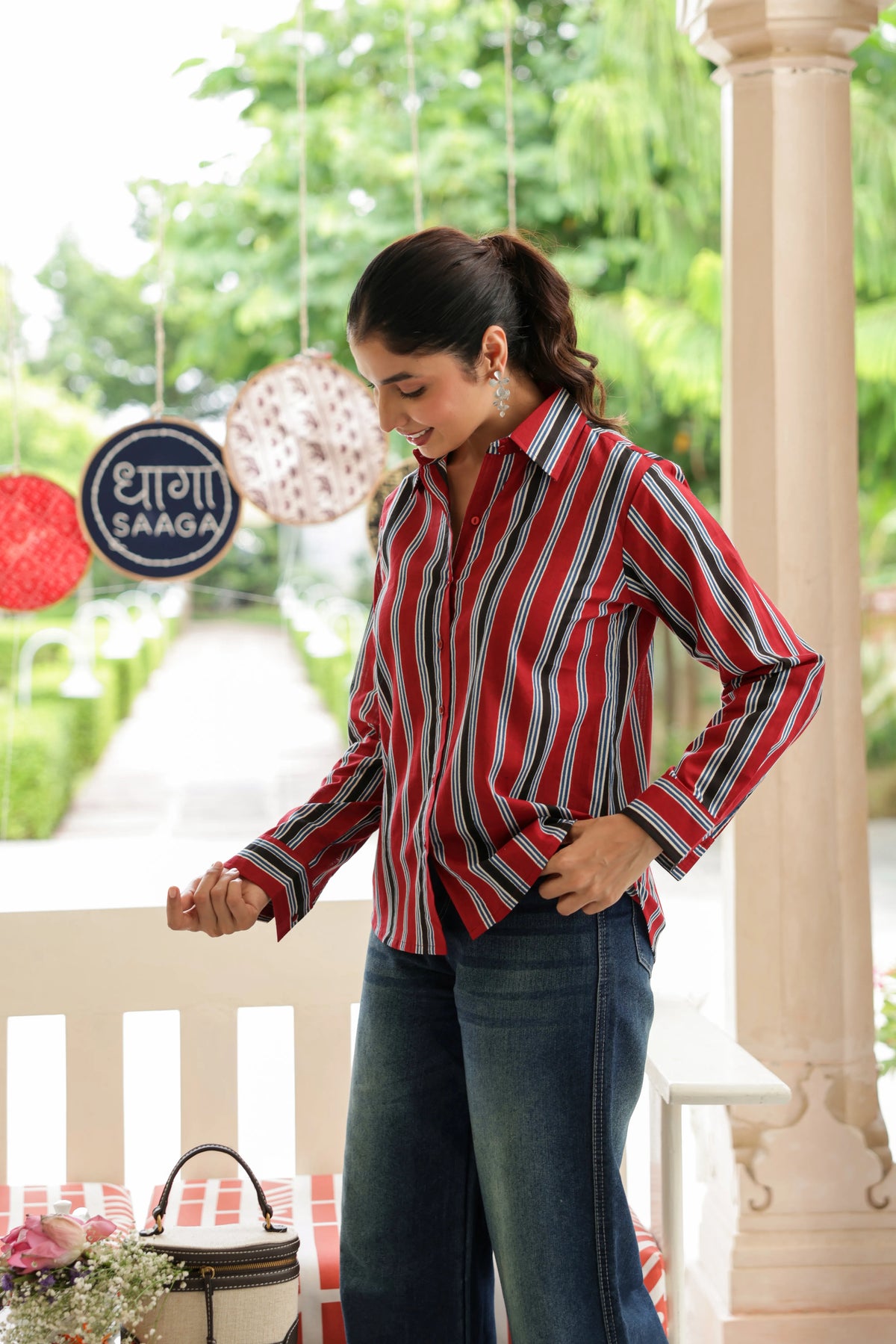 Roshni Cotton Striped Shirt — Relaxed Fit Full Sleeve Shirt