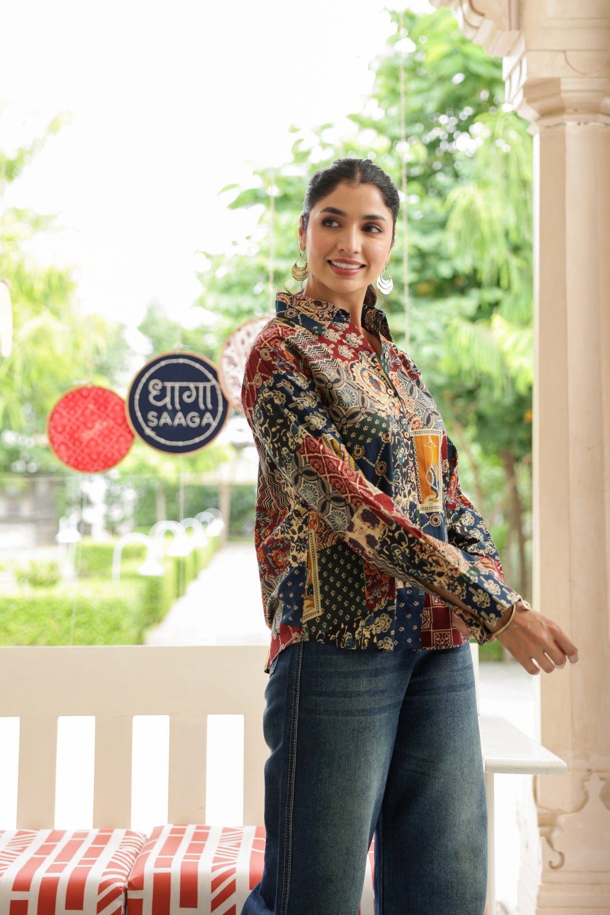 Rangrez Cotton Printed Shirt — Relaxed Fit Full Sleeve Shirt