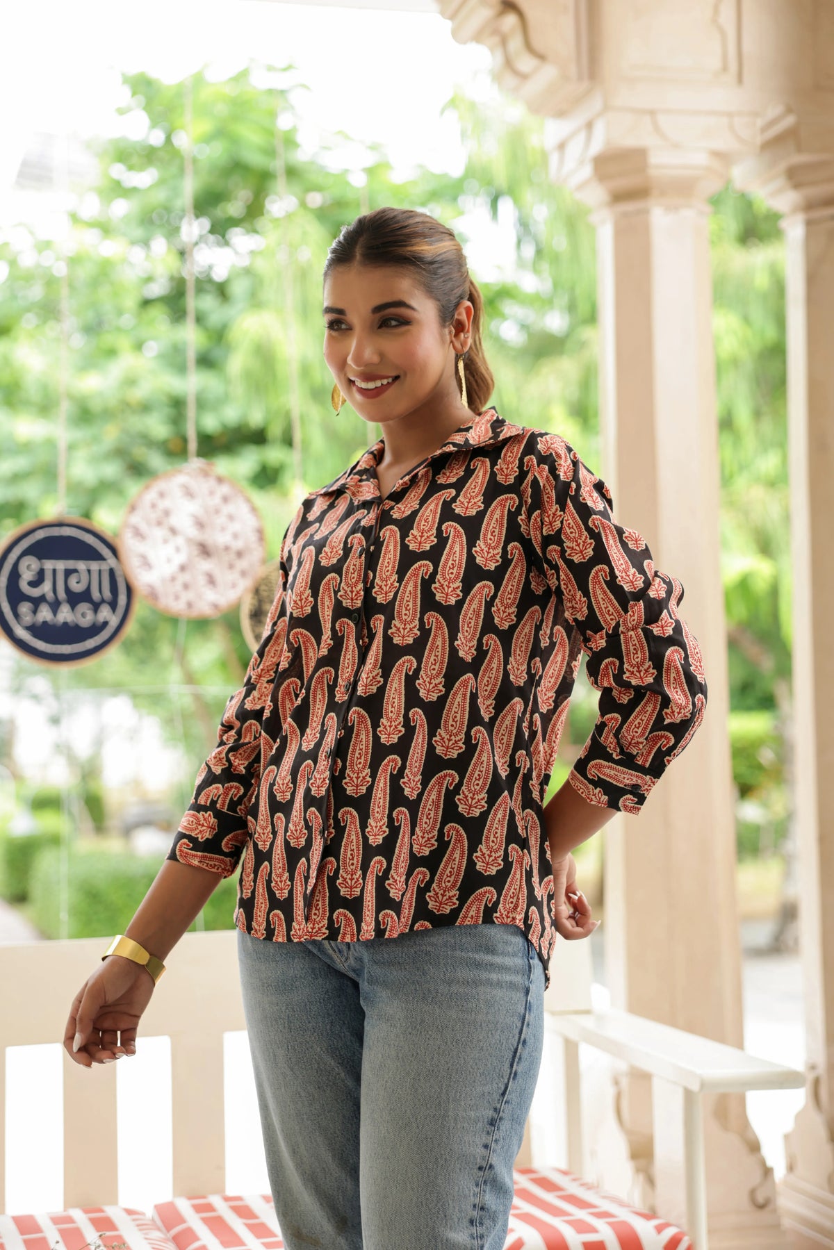 Kashish Cotton Printed Shirt — Relaxed Fit Full Sleeve Shirt