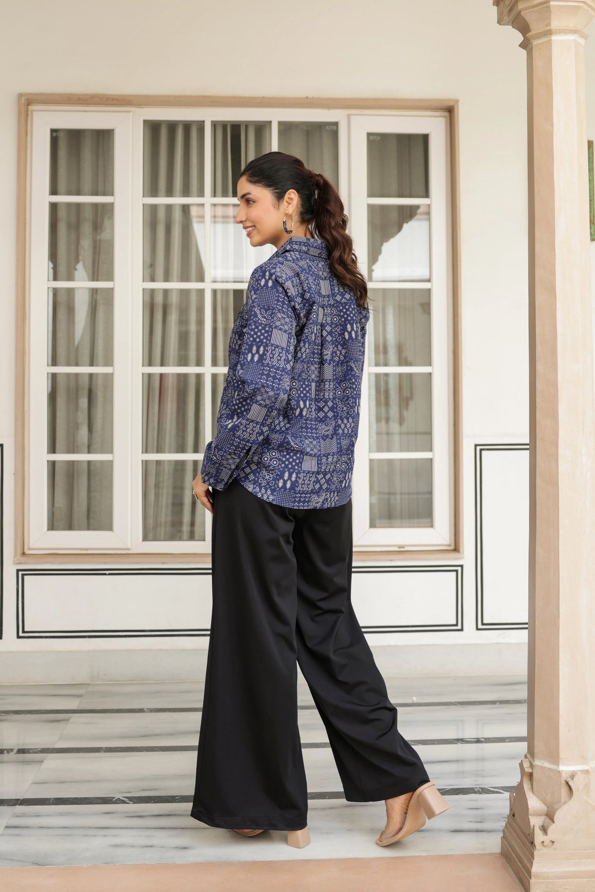 Avira Cotton Printed Shirt — Relaxed Fit Full Sleeve Shirt