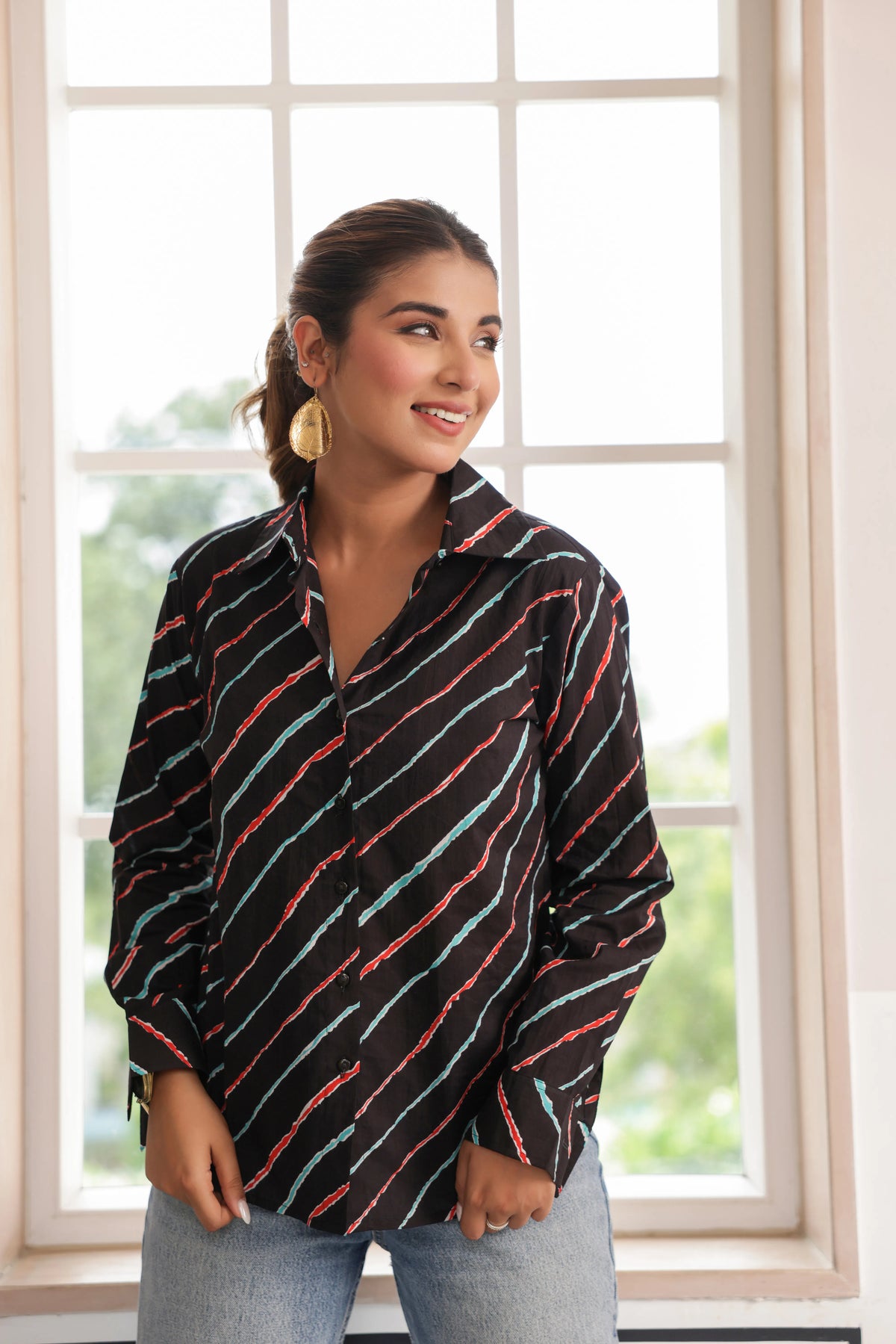 Avni Cotton Striped Shirt — Relaxed Fit Full Sleeve Shirt