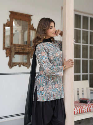 Maira Multicolour Cotton Farshi Salwar Suit Set