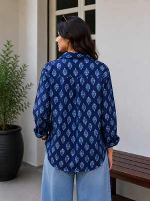 Neelam Cotton Printed Shirt — Relaxed Fit Full Sleeve Shirt