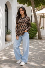 Charvi Cotton Printed Shirt — Relaxed Fit Full Sleeve Shirt