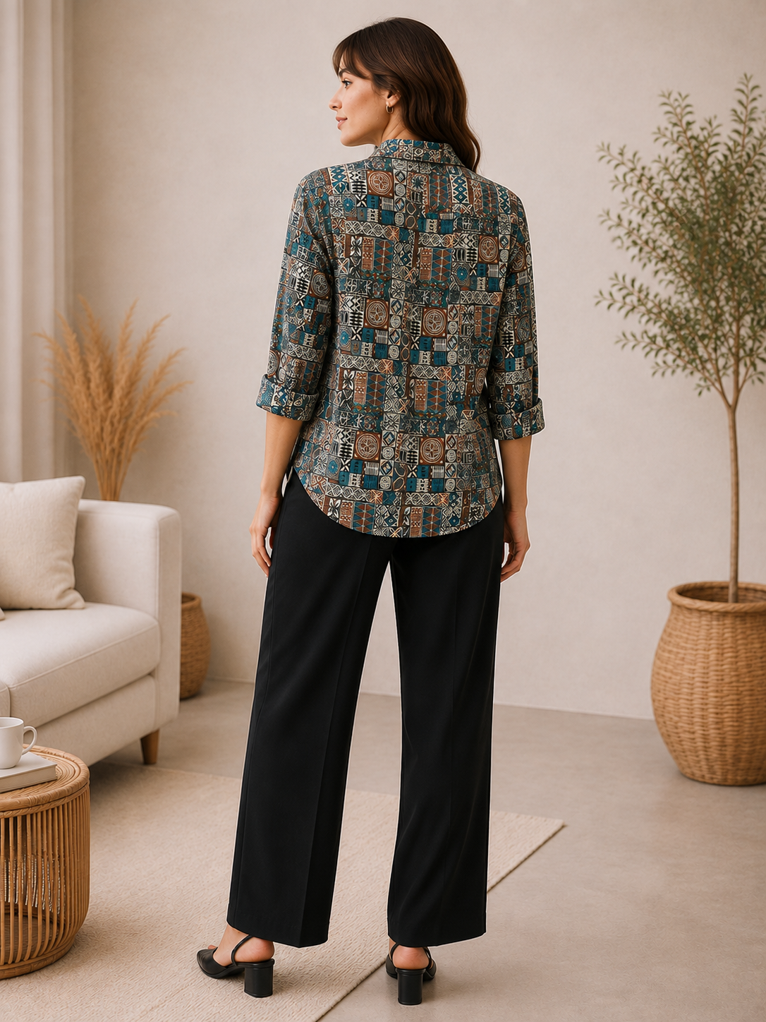 Vanya Cotton Printed Shirt — Relaxed Fit Full Sleeve Shirt