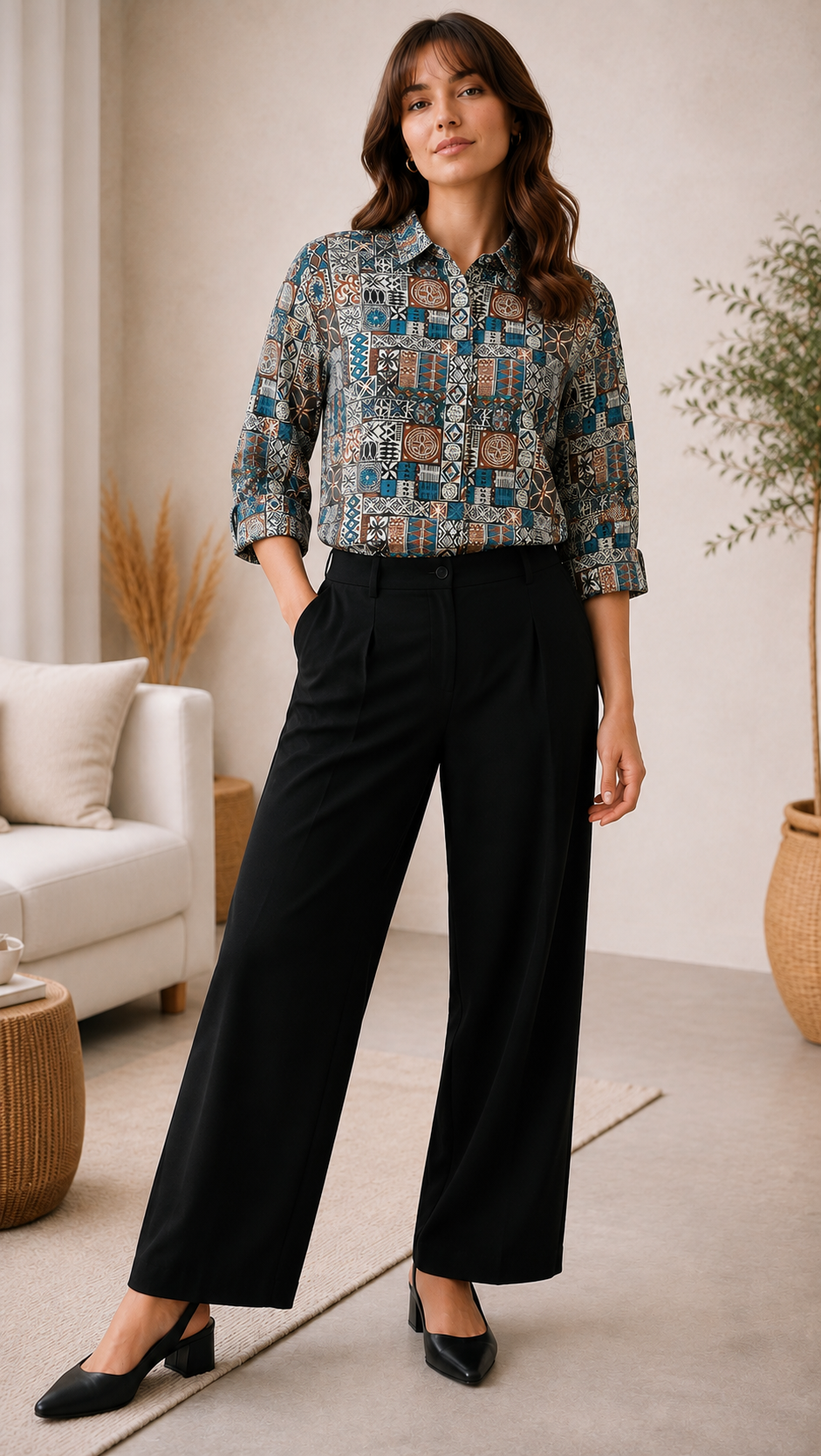 Vanya Cotton Printed Shirt — Relaxed Fit Full Sleeve Shirt