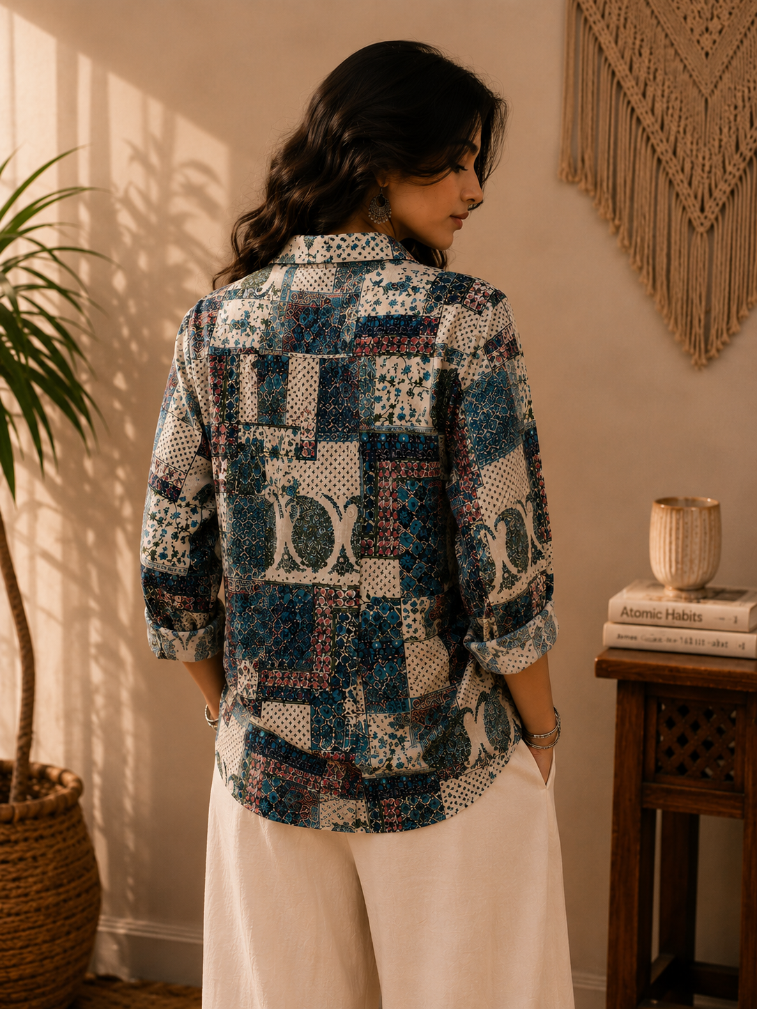 Anaya Cotton Printed Shirt — Relaxed Fit Full Sleeve Shirt