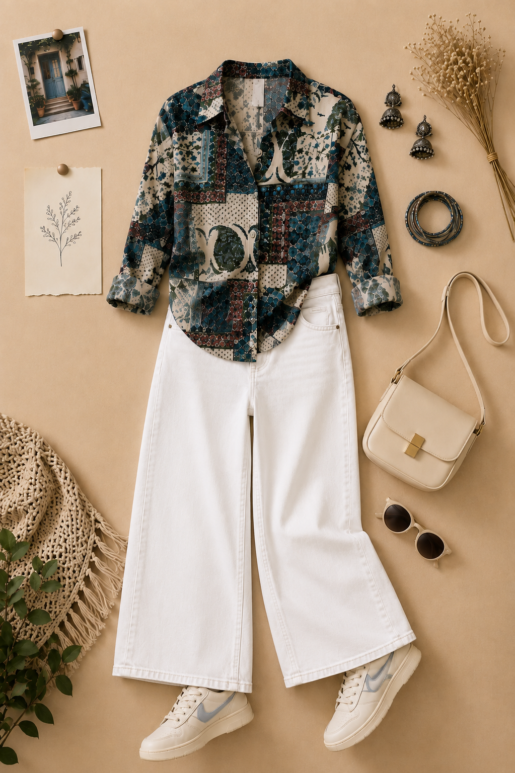 Anaya Cotton Printed Shirt — Relaxed Fit Full Sleeve Shirt