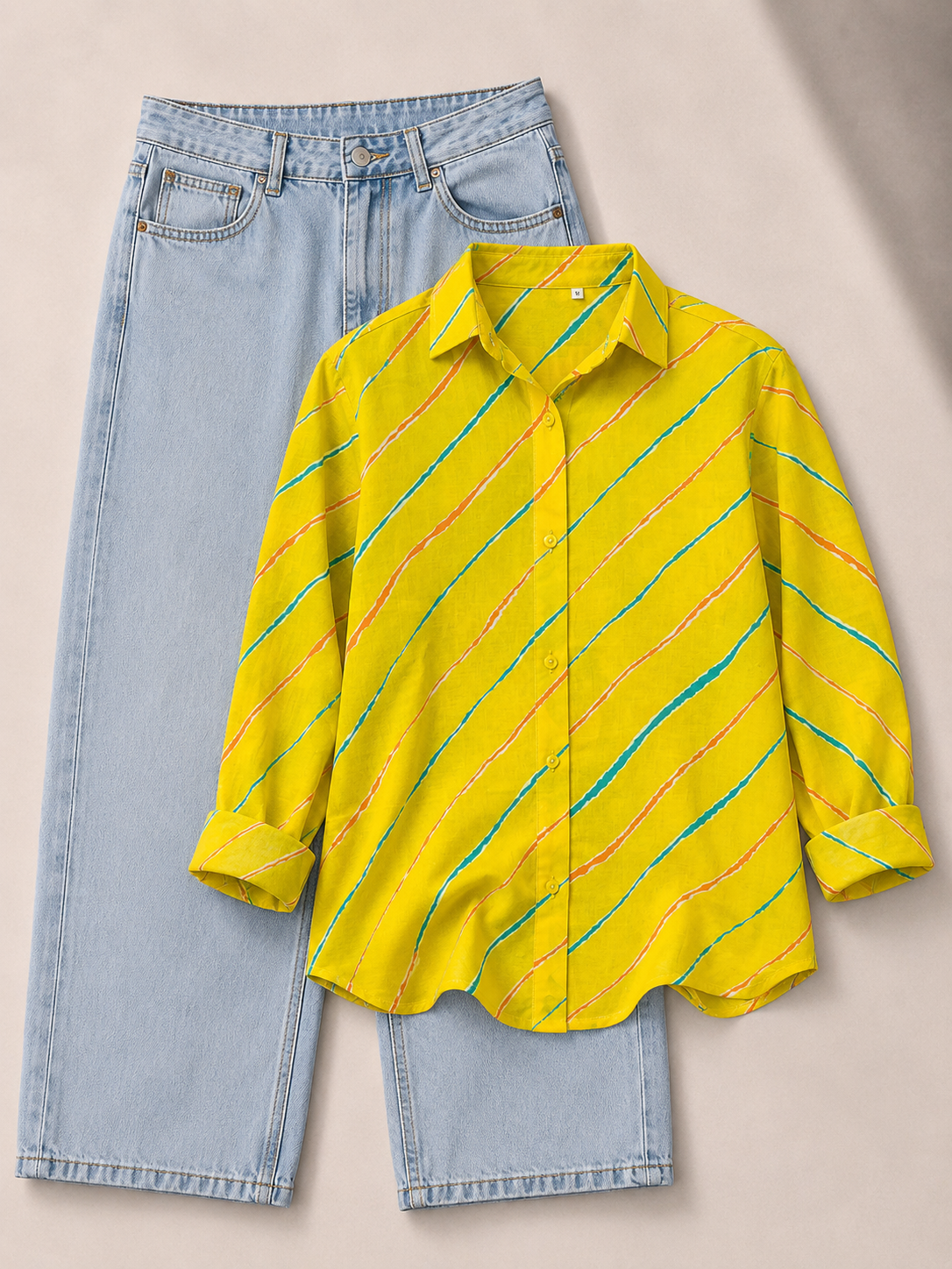 Ishani Cotton Striped Shirt — Relaxed Fit Full Sleeve Shirt