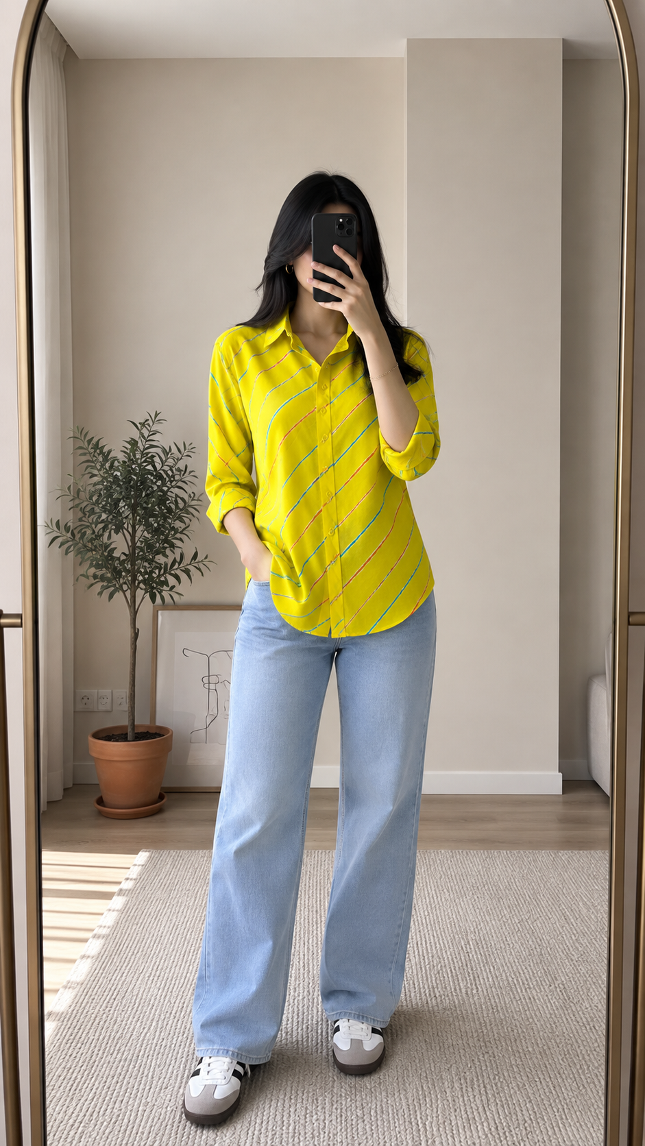 Ishani Cotton Striped Shirt — Relaxed Fit Full Sleeve Shirt