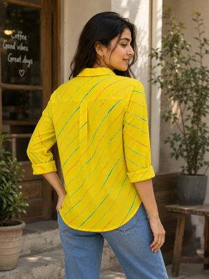 Ishani Cotton Striped Shirt — Relaxed Fit Full Sleeve Shirt