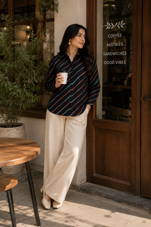 Avni Cotton Striped Shirt — Relaxed Fit Full Sleeve Shirt