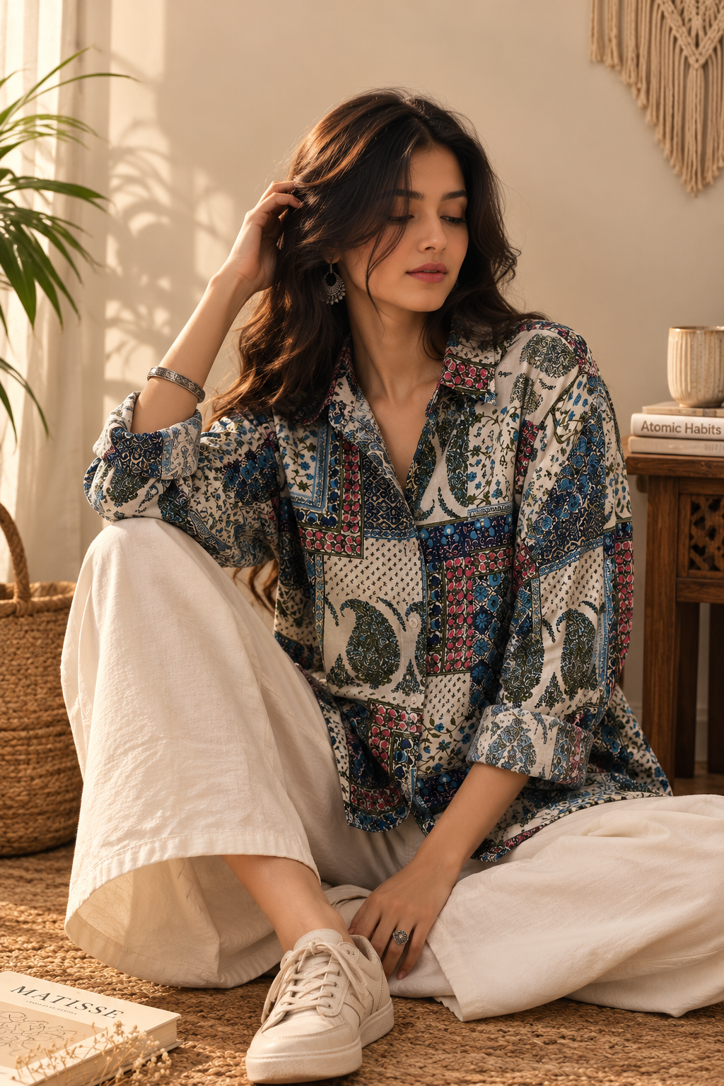 Anaya Cotton Printed Shirt — Relaxed Fit Full Sleeve Shirt