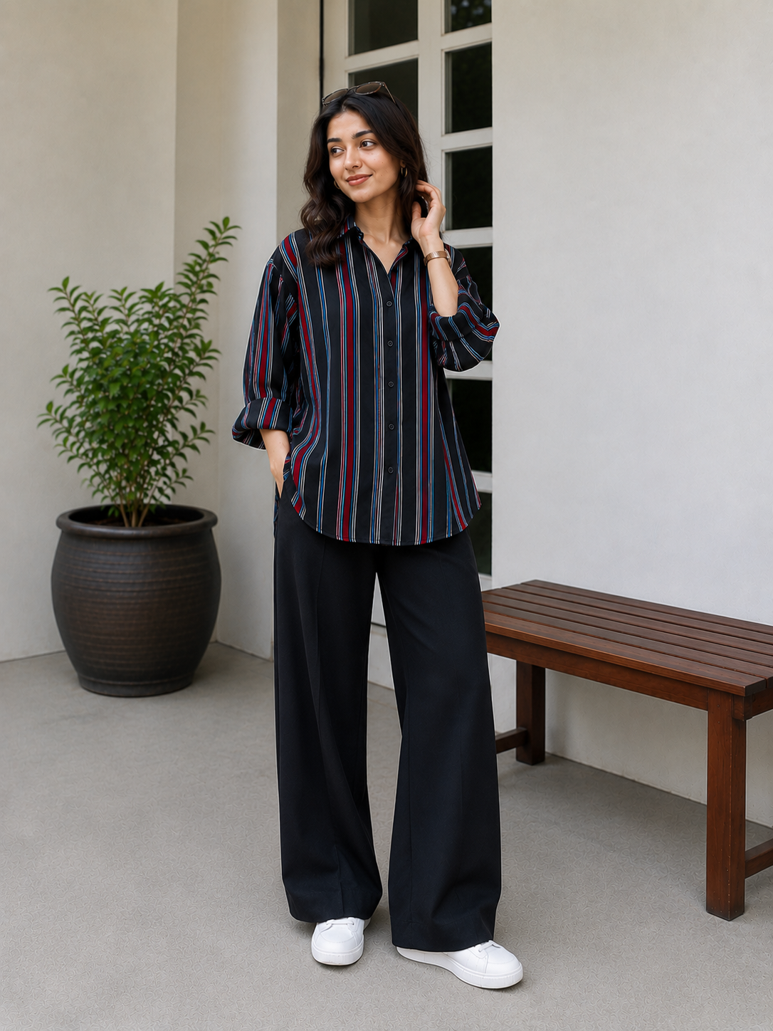 Neer Cotton Striped Shirt — Relaxed Fit Full Sleeve Shirt