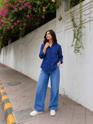 Avira Cotton Printed Shirt — Relaxed Fit Full Sleeve Shirt