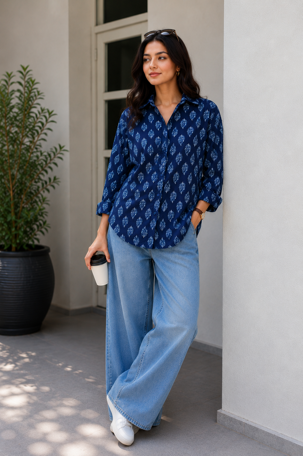 Neelam Cotton Printed Shirt — Relaxed Fit Full Sleeve Shirt