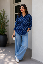 Neelam Cotton Printed Shirt — Relaxed Fit Full Sleeve Shirt