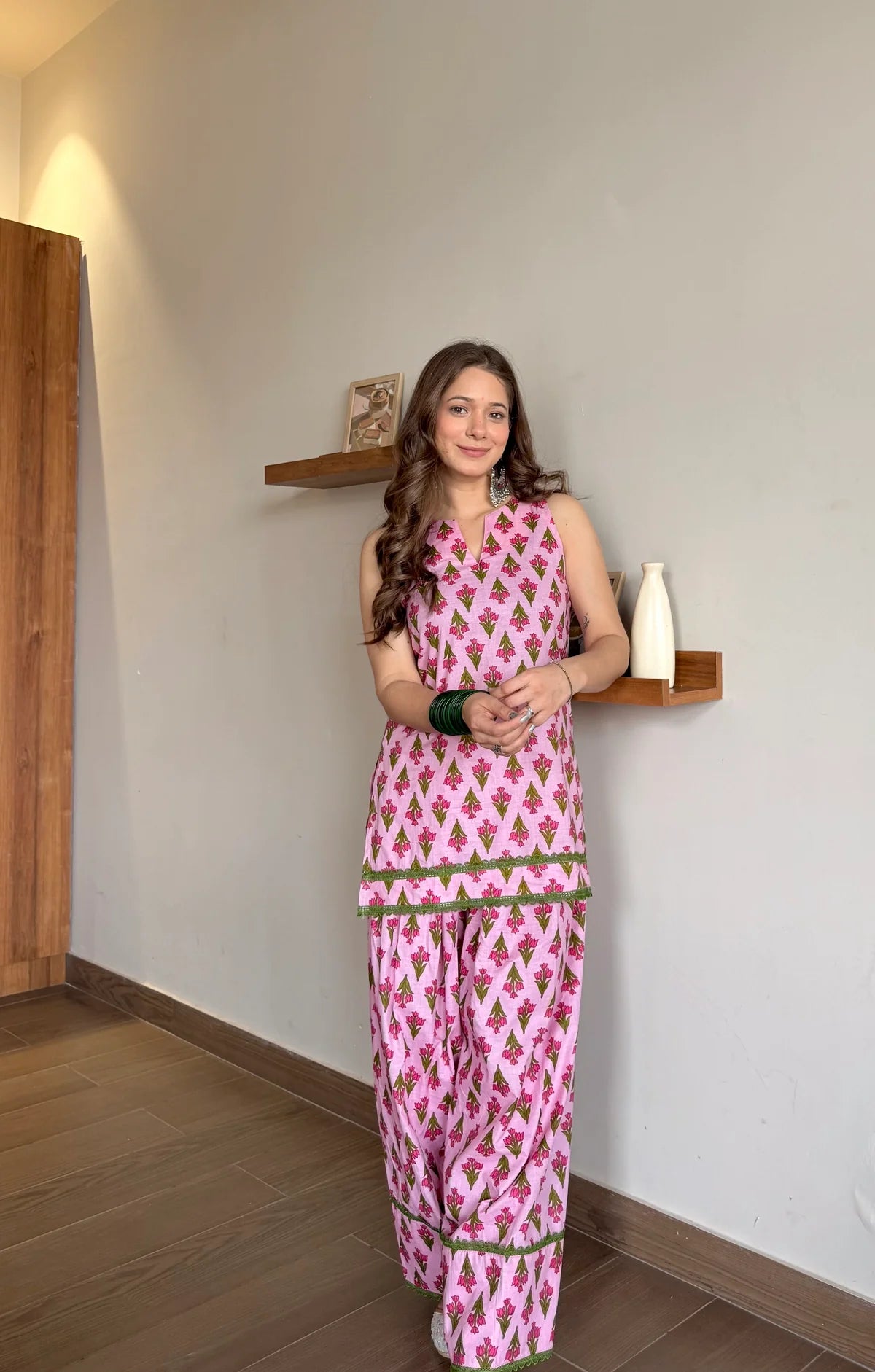 Pankhuri Cotton Farshi Kurta Set