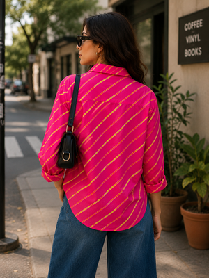 Ruhani Cotton Striped Shirt — Relaxed Fit Full Sleeve Shirt