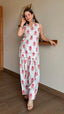 Ivory Red Mughal Buti Cotton Farshi Salwar Set